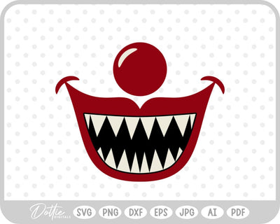 Clown Halloween SVG DottieDigitals 