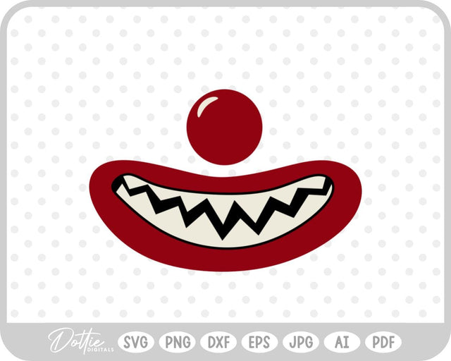 Clown Halloween SVG DottieDigitals 