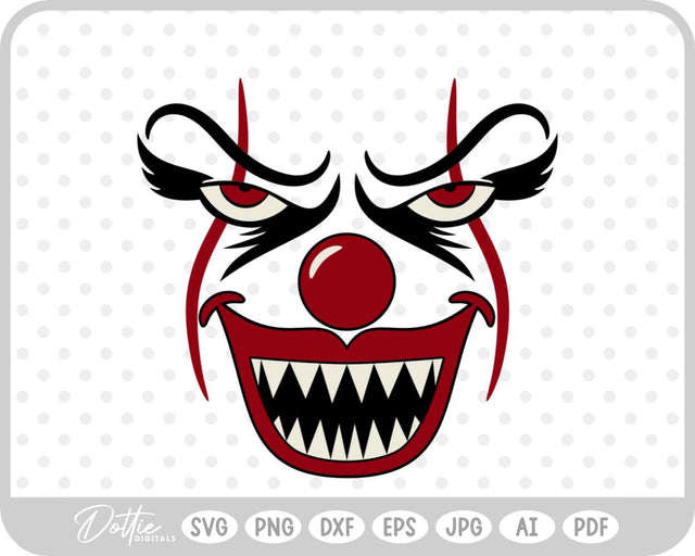 Clown Halloween SVG DottieDigitals 