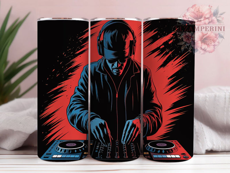 Club DJ Music Mixer Tumbler Gift, DJ Life Present, Music Producer Cup, Electronic Music Gift, Disc Jockey Design, Club DJ Tumbler, Music Mixer Cup Sublimation Li Zamperini 