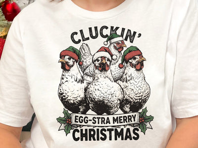 Cluckin' Egg-stra Merry Christmas PNG SVG DesignDestine 