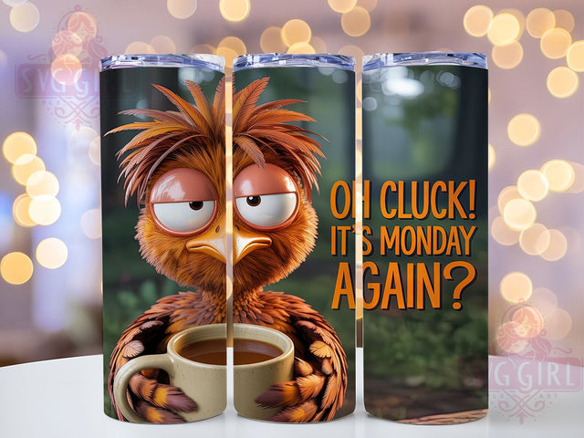 Cluckin’ Funny Farm Tumbler Wrap, Farm Life Quote, Funny Farm Gift, Monday Blues Tumbler, Chicken Lover Cup, Farm Animal Humor, Country Life Pattern Sublimation SvggirlplusArt 