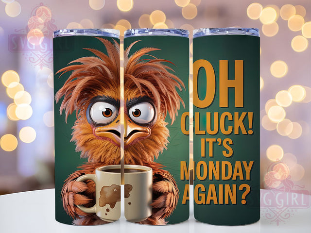 Cluckin’ Funny Farm Tumbler Wrap, Farm Life Quote, Funny Farm Gift, Monday Blues Tumbler, Chicken Lover Cup, Farm Animal Humor, Country Life Pattern Sublimation SvggirlplusArt 