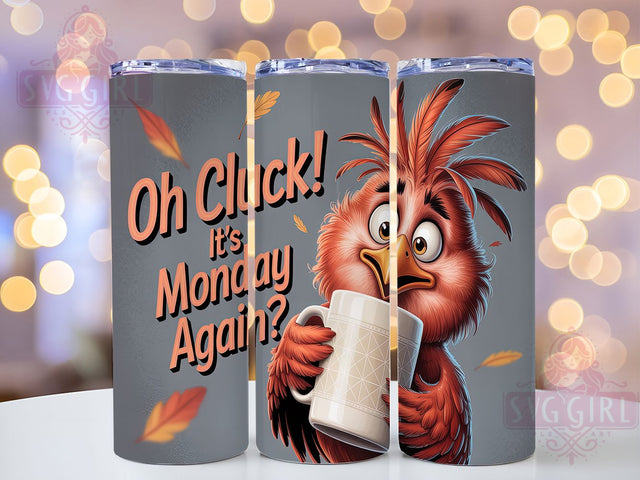 Cluckin’ Funny Farm Tumbler Wrap, Farm Life Quote, Funny Farm Gift, Monday Blues Tumbler, Chicken Lover Cup, Farm Animal Humor, Country Life Pattern Sublimation SvggirlplusArt 