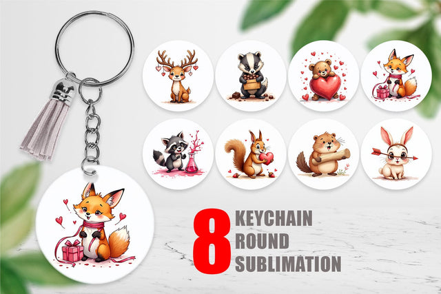 Clumsy Critters Keychain Sublimation artnoy 