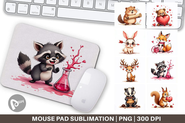 Clumsy Critters Mouse Pad Sublimation artnoy 