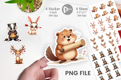 Clumsy Critters Sticker Sublimation artnoy 
