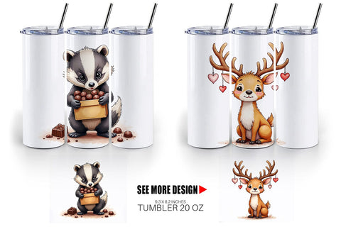 Clumsy Critters Tumbler Sublimation artnoy 