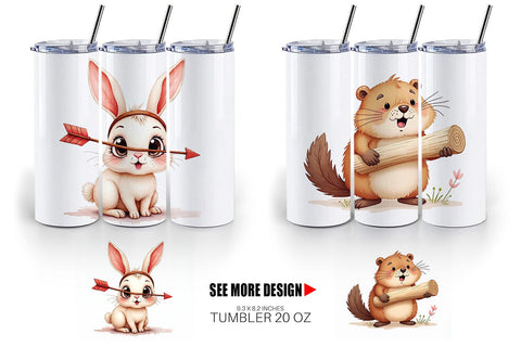 Clumsy Critters Tumbler Sublimation artnoy 