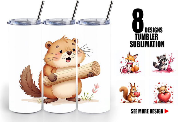 Clumsy Critters Tumbler Sublimation artnoy 