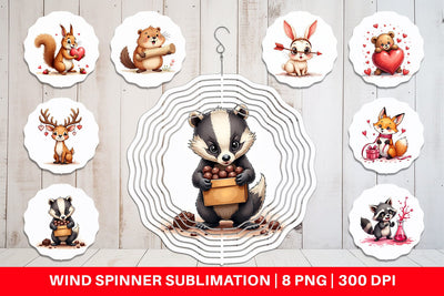 Clumsy Critters Wind Spinner Sublimation artnoy 