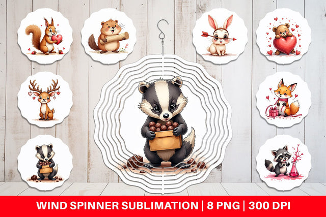 Clumsy Critters Wind Spinner Sublimation artnoy 