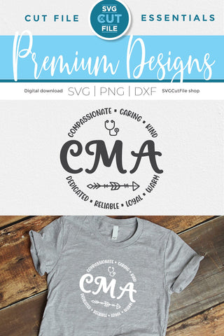 CMA svg, Certified Medical Assistant svg SVG SVG Cut File 