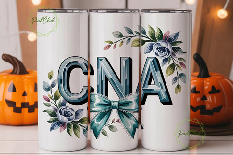 CNA Floral Tumbler Design Sublimation PixelChick 