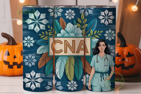 CNA Floral Tumbler Wrap Sublimation PixelChick 