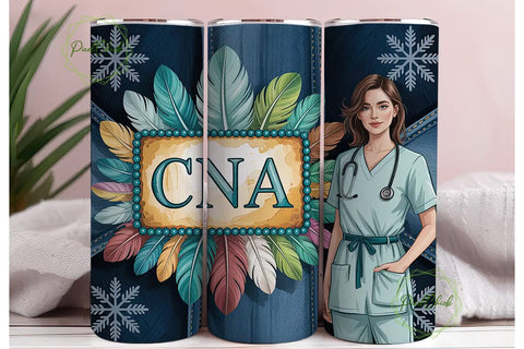 CNA Floral Tumbler Wrap Sublimation PixelChick 