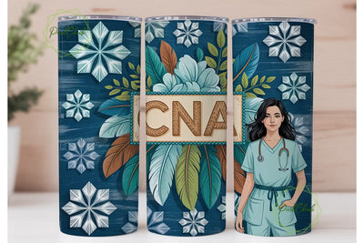 CNA Floral Tumbler Wrap Sublimation PixelChick 