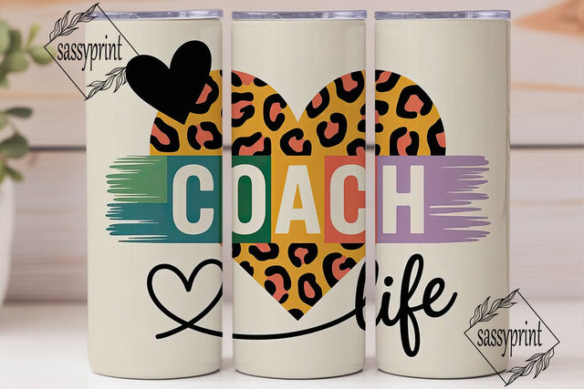 Coach Life 20oz Tumbler Wrap Sublimation sassyprint 