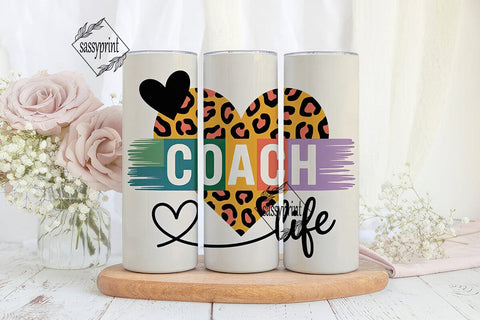 Coach Life 20oz Tumbler Wrap Sublimation sassyprint 