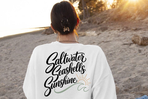 Coastal Beach Quote Design | Ocean Summer Phrase PNG SVG Pickled Thistle Creative 