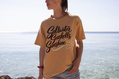 Coastal Beach Quote Design | Ocean Summer Phrase PNG SVG Pickled Thistle Creative 