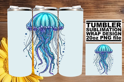 Coastal Calm Tumbler Design, Summer Sublimation Wrap, 20oz, Coastal Fish Art, Watercolor Sea Creatures Sublimation afrosvg 