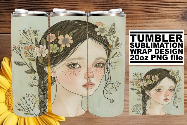 Coastal Chic Lady Tumbler Wrap - Sublimation 20oz Sublimation afrosvg 