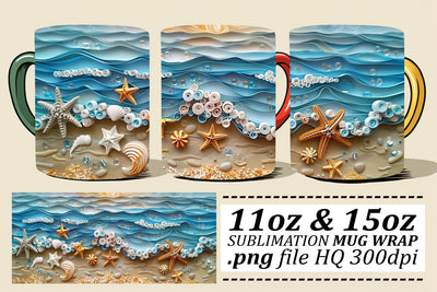Coastal Comfort Mug Sublimation Design Sublimation afrosvg 
