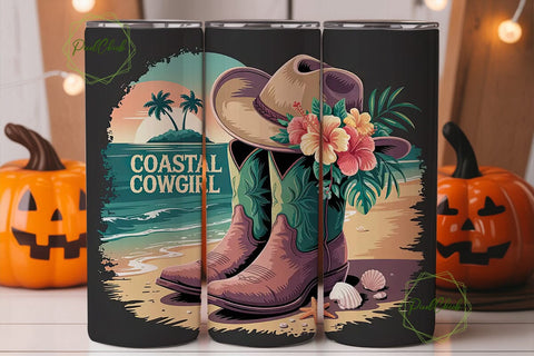 Coastal Cowgirl 20oz Tumbler Wrap Sublimation PixelChick 