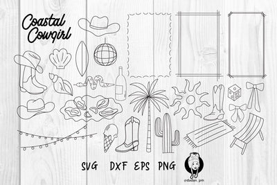 Coastal cowgirl hand drawn svg SVG dadan_pm 