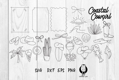 Coastal cowgirl hand drawn svg SVG dadan_pm 
