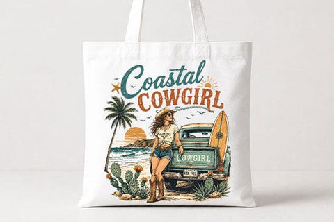 Coastal Cowgirl Sublimation PNG Vintage Beach Western Digital Download SVG BillahCrafts 