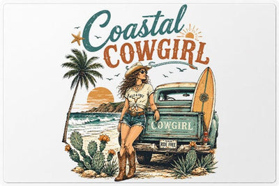 Coastal Cowgirl Sublimation PNG Vintage Beach Western Digital Download SVG BillahCrafts 