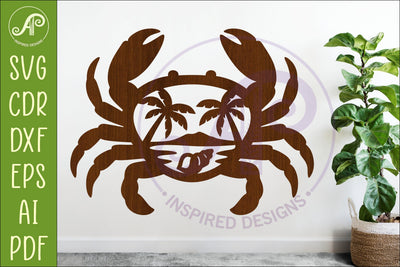 Coastal Crab Wall Art Beach House Decor Island SVG APInspireddesigns 