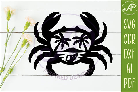 Coastal Crab Wall Art Beach House Decor Island SVG APInspireddesigns 