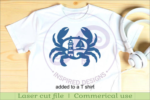 Coastal Crab Wall Art Beach House Decor Lighthouse SVG APInspireddesigns 