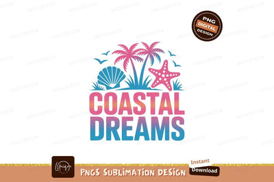 Coastal Dreams Tropical Beach Scene image Sublimation Designangry 