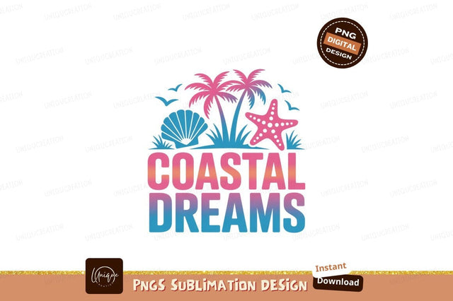 Coastal Dreams Tropical Beach Scene image Sublimation Designangry 