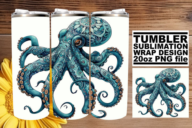 Coastal Escape Tumbler Design, Summer Sublimation Wrap, 20oz, Coastal Fish Art, Watercolor Sea Creatures Sublimation afrosvg 