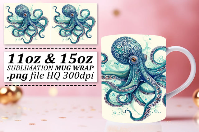 Coastal Fishy Delight Sublimation Art, Serene Ocean Fish Mug Wrap Sublimation afrosvg 