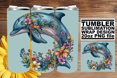 Coastal Harmony Tumbler Wrap, Sublimation Design, 20oz, Vibrant Fish Art, Coastal Watercolor Sublimation afrosvg 