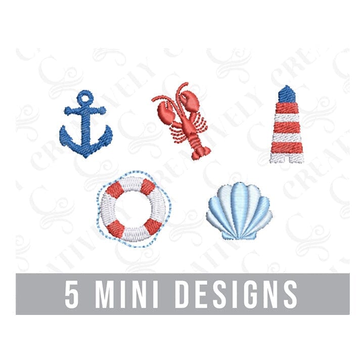 Coastal Mini Embroidery Design Bundle Embroidery/Applique DESIGNS Creatively Embroidery 