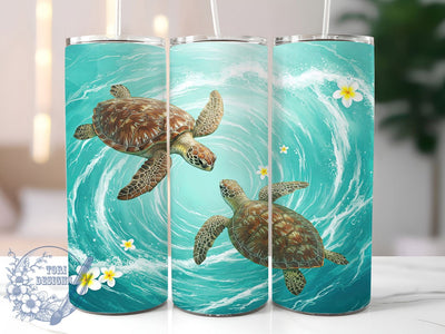 Coastal Ocean Sea Turtle Tumbler Wrap, Ocean Tumbler Wrap, Marine Life Tumbler, 20oz Sublimation Wrap, Beach Vibes Tumbler, Underwater Tumbler Design, Coastal Theme Tumbler Sublimation ToriDesigns 