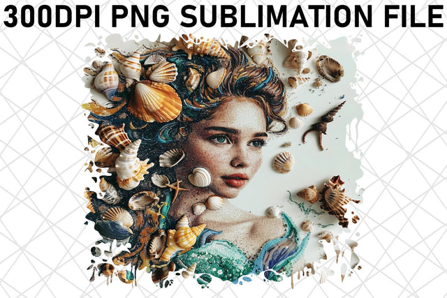 Coastal Oceanic Siren PNG Bundle Collection Sublimation afrosvg 