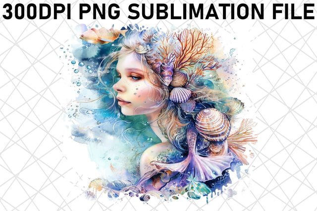 Coastal Oceanic Siren PNG Bundle Collection Sublimation afrosvg 