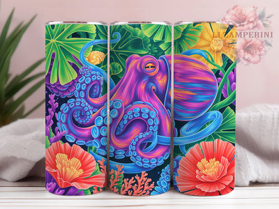 Coastal Octopus Sea Tumbler, Under The Sea Tumbler, Ocean 20oz Wrap, Sublimation Design, Marine Lover Gift, Nautical Octopus Wrap, Coastal Sea Tumbler Sublimation Li Zamperini 