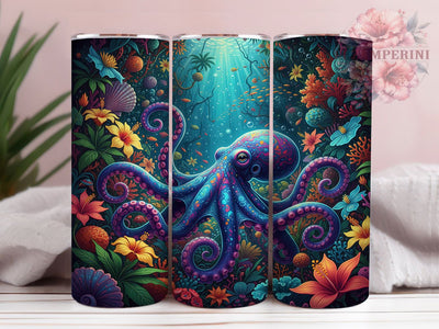 Coastal Octopus Sea Tumbler, Under The Sea Tumbler, Ocean 20oz Wrap, Sublimation Design, Marine Lover Gift, Nautical Octopus Wrap, Coastal Sea Tumbler Sublimation Li Zamperini 