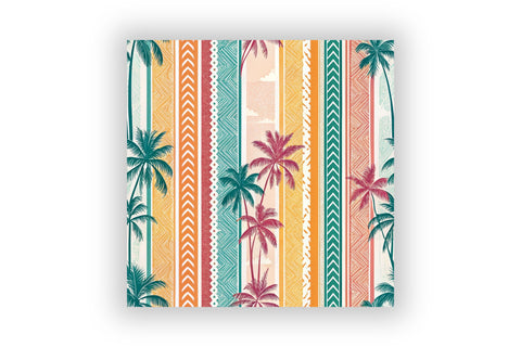 Coastal Pop Digital Paper Pack, Seamless Retro Beach Pattern Bundle, Printable Scrapbook Paper, Tropical Summer Design Collection Digital Pattern FloridPrintables 