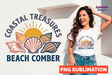 Coastal Treasures Beach Comber PNG | PNG Sublimation Sublimation Sublimatiz Designs 