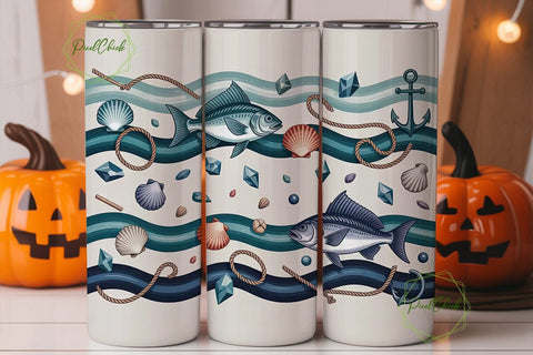 Coastal Vibes 20oz Tumbler Wrap Sublimation PixelChick 